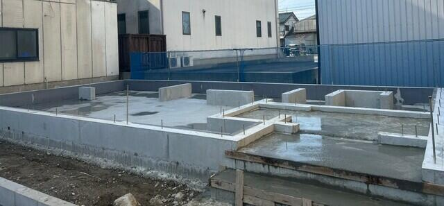 名古屋市港区小碓３丁目の新築一戸建のその他|２号棟　現地写真（基礎完成） 