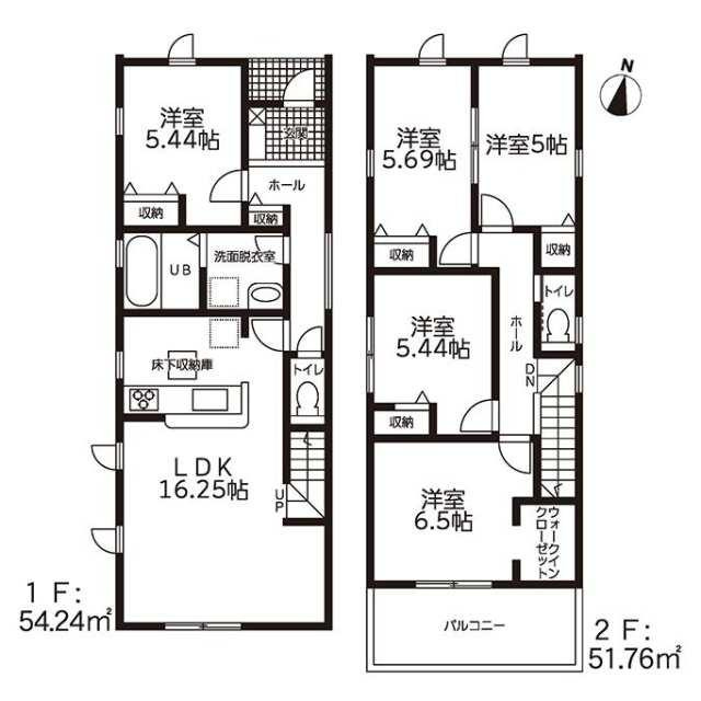名古屋市中川区万場３丁目の新築一戸建の間取り| 