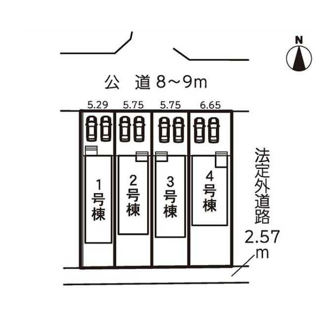 名古屋市港区小賀須３丁目の新築一戸建の区画図| 