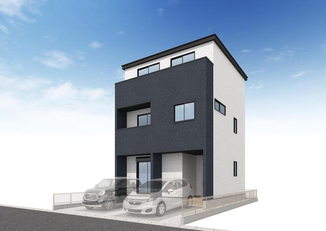 名古屋市西区児玉３丁目の新築一戸建の外観パース| 