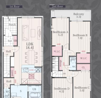 名古屋市瑞穂区萩山町２丁目の新築一戸建の間取り| 
