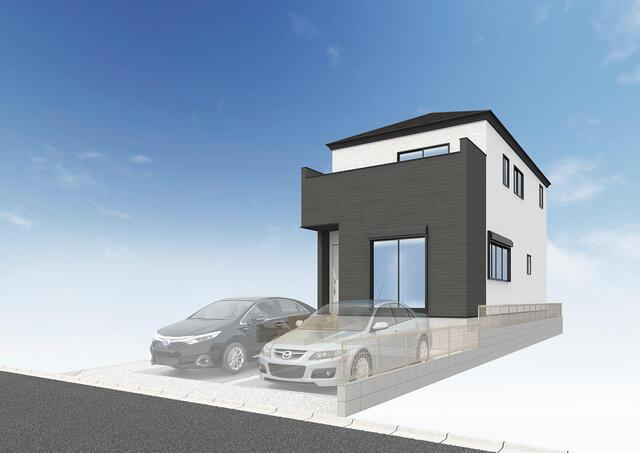 名古屋市瑞穂区中根町５丁目の新築一戸建の外観パース| 