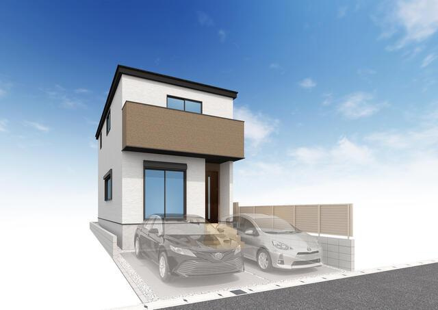 名古屋市瑞穂区中根町４丁目の新築一戸建の外観パース| 