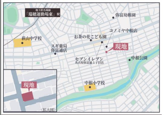名古屋市瑞穂区白砂町２丁目の新築一戸建の地図| 