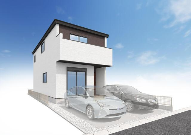 名古屋市中村区宿跡町２丁目の新築一戸建の外観パース| 