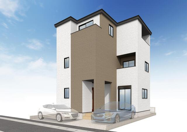 名古屋市中村区郷前町２丁目の新築一戸建の外観パース| 