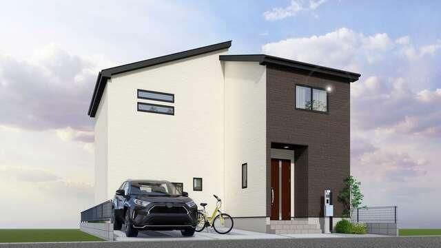 名古屋市北区六が池町の新築一戸建の外観パース| 