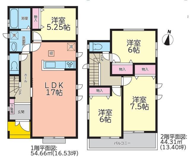 名古屋市千種区香流橋１丁目の新築一戸建の間取り|★敷地広々約４５坪！南向きで… 