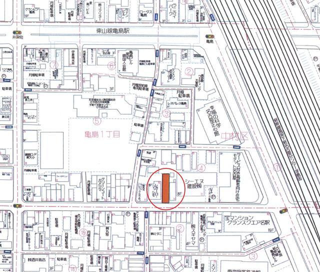 名古屋市中村区亀島１丁目の売地の地図| 
