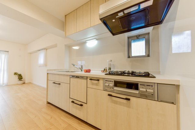 シーアイマンション第2瑞穂のキッチン|コンパクトなキッチンで掃除もラクラク