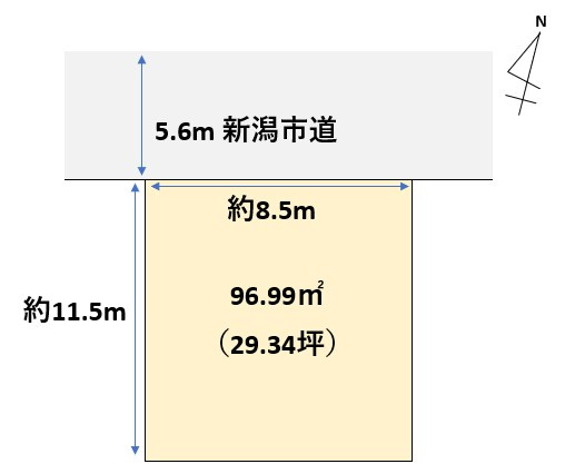 中央区水道町1丁目　土地の土地図