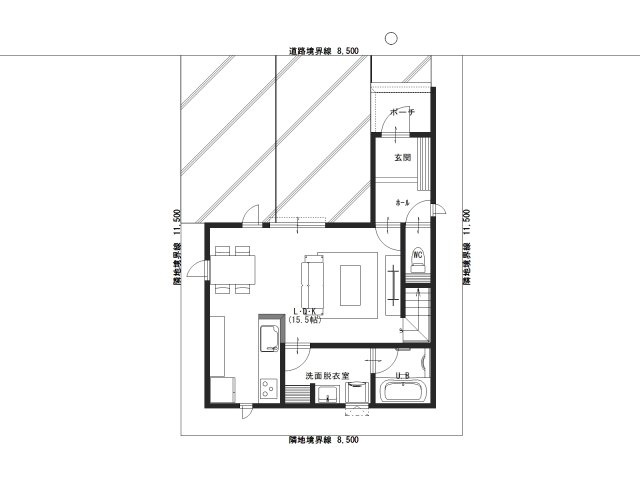 中央区水道町1丁目　土地の区画図