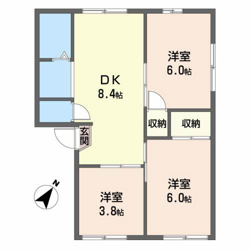 太華ハイツＡの間取り