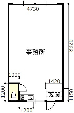 第二中沼ビル（事務所）の間取り