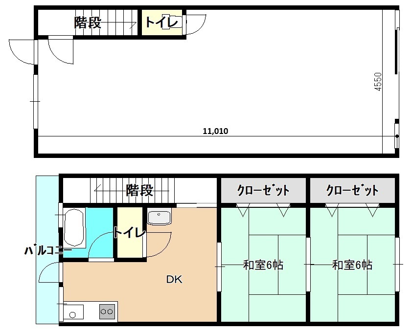 浮野町９店舗付住居の間取り