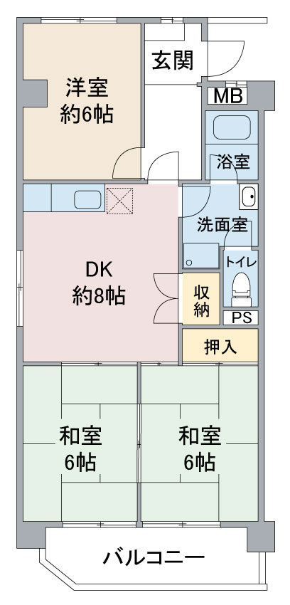 扶桑ハイツ２の間取り
