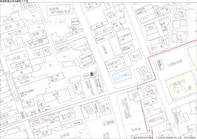 成約　戸建　高山市大新町　2200万円（7/7新規）の地図