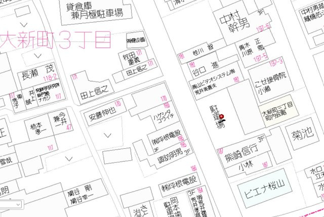 7/21成約　土地　高山市大新町　（7/7新規）の地図