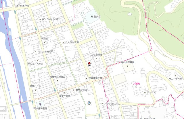 7/21成約　土地　高山市大新町　（7/7新規）の地図