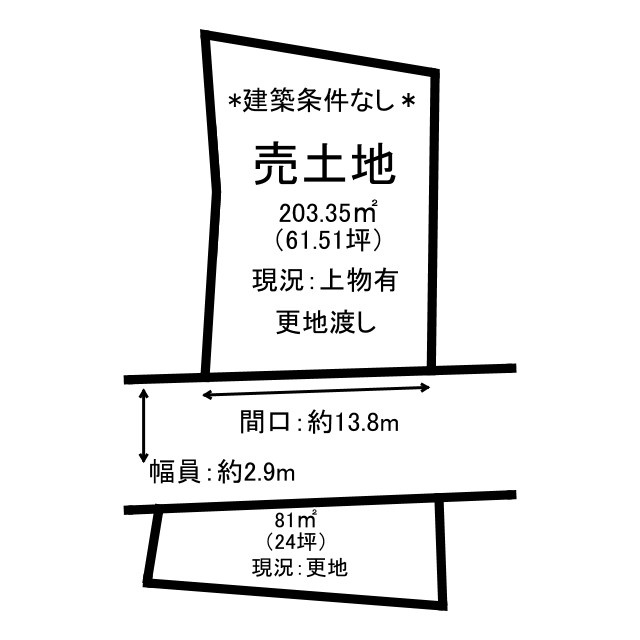 鳥取市賀露町北1丁目土地の土地図