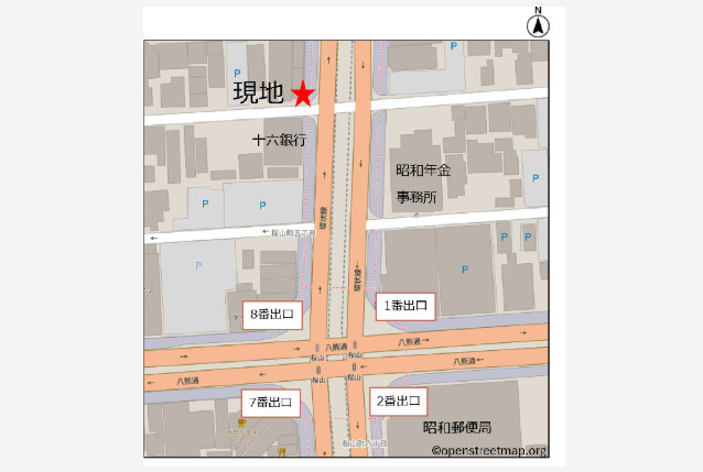 昭和区桜山町店舗の地図