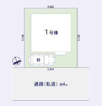 練馬区西大泉1丁目　南道路×陽当り良好　コンパクト邸宅の区画図