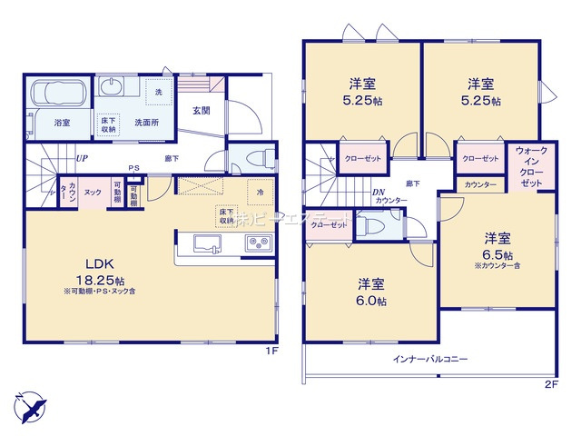【間取り】 | 知多市八幡荒井　２号棟
