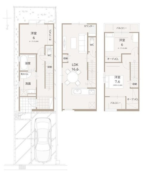 【間取り】 | 御霊町新築戸建