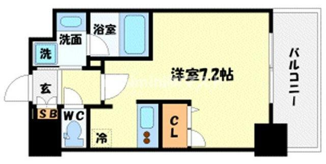 アスヴェル難波ＥＡＳＴの間取り