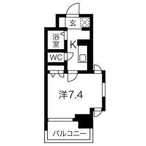 ジュネーゼグラン難波ミラージュの間取り
