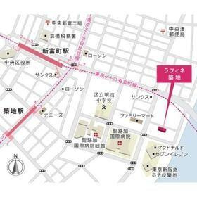 【地図】ラフィネ築地
