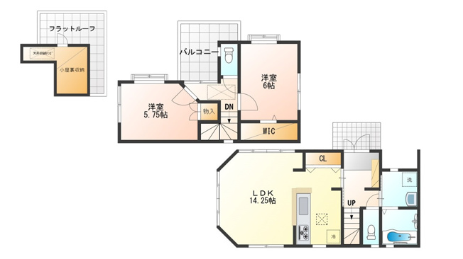 【間取り】 | 青梅市新町7丁目　中古戸建 | 2LDK