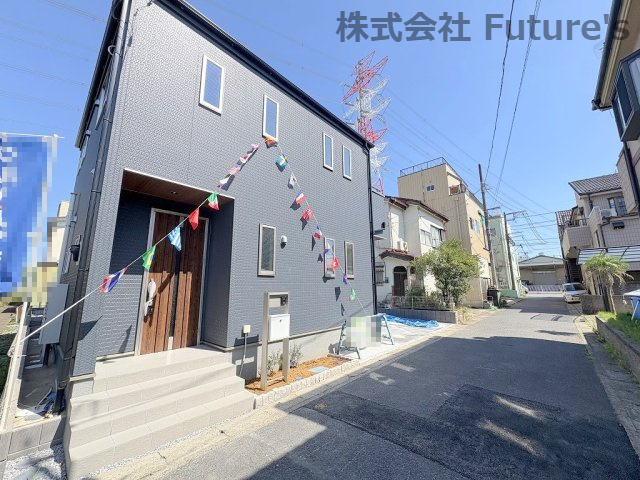 吉川市栄町　新築戸建　全1棟の前面道路含む現地写真|前面道路含む現地写真です。