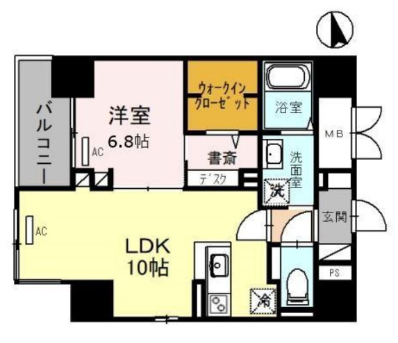 アビエール松屋町の間取り