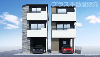 【外観】 | まもなく完成。ご内覧は可能です。ご見学はプラス不動産販売にお任せ下さい。