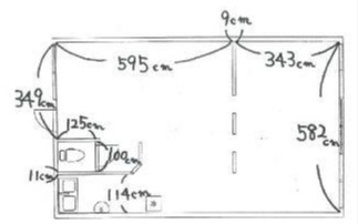近江八幡市出町の事務所の間取り