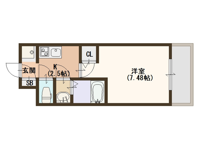 【間取り】 | グランパシフィック玉出