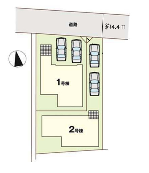【区画図】 | 福岡市南区皿山1丁目6期　2号棟（全2棟）【仲介手数料無料・0円】 | 区画図です。2号棟