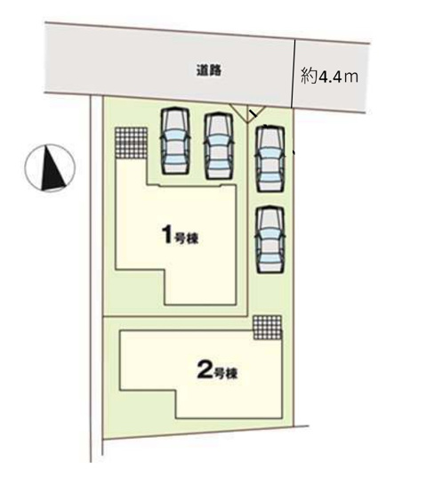 【区画図】 | 福岡市南区皿山1丁目6期　1号棟（全2棟）【仲介手数料無料・0円】 | 区画図です。1号棟
