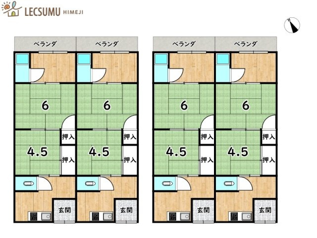 姫路市野里／中古戸建２棟（４戸）【オーナーチェンジ】