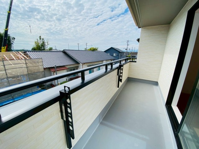 ハートフルタウン／菊陽町原水／B号棟のバルコニー