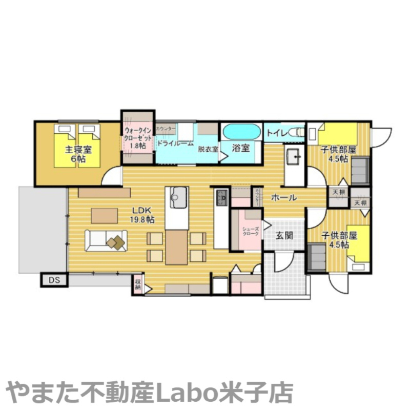 旗ヶ崎２丁目分譲住宅　3号地の間取り
