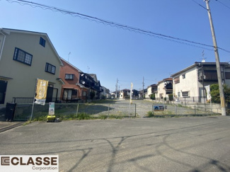 【前面道路含む現地写真】 | 城陽市久世芝ヶ原　4区画4号地　売土地　建築条件付き