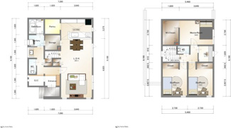【参考プラン】 | 城陽市久世芝ヶ原　4区画4号地　売土地　建築条件付き | 自由設計になりますので設計士と直接お話していただきオンリーワンのおうちづくりが可能です！需要の多いランドリールームも実現可能です。一緒に楽しくお家づくりをしていきましょう！