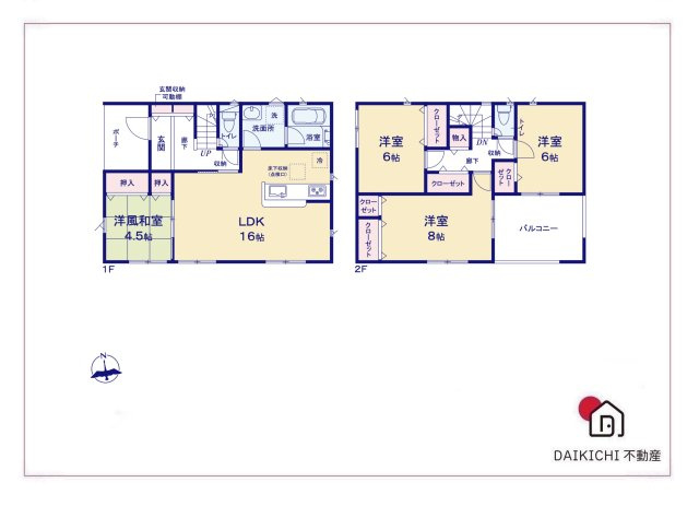 【間取り】 | 深谷市武蔵野第2　クレイドルガーデン　新築戸建　全3棟　3号棟 | 3号棟