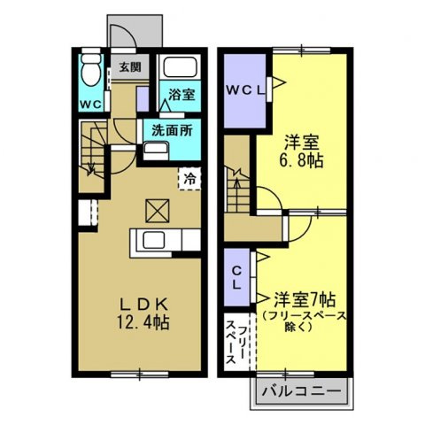 Maisonettepark 森西Cの間取り