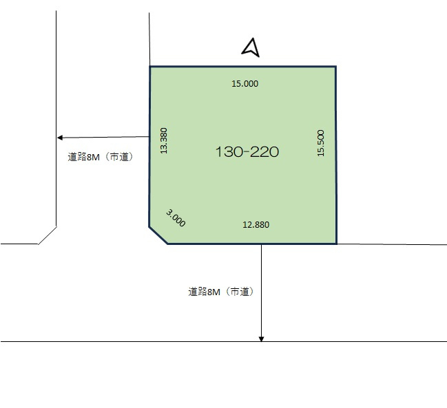 武佐１丁目　古家付土地【解体更地渡し】の土地図