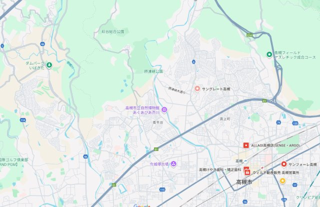 サングレード高槻の地図