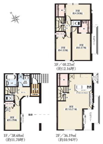 KIS名古屋市瑞穂区荒崎町1期　全2棟　新築戸建　1号棟の間取り