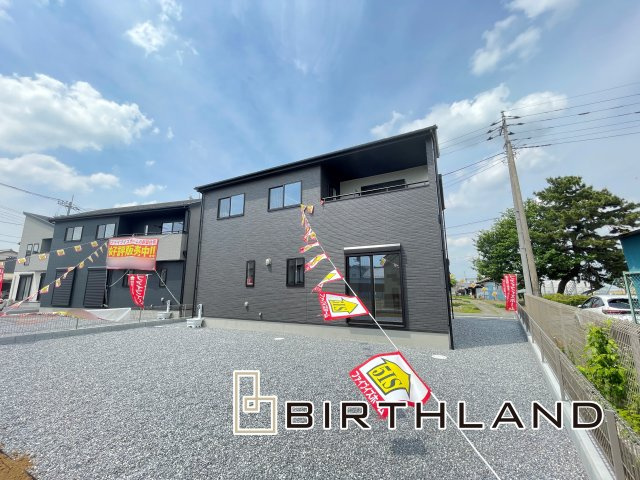 館林市足次町3期　全3棟の外観|3号棟　渡瀬駅まで徒歩7分と近い距離ですが閑静な住宅地にできた新築戸建です♪